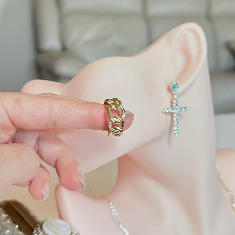 ⚜️ Trendy S925 Gold Chain Link Ring - Picture 7 of 11